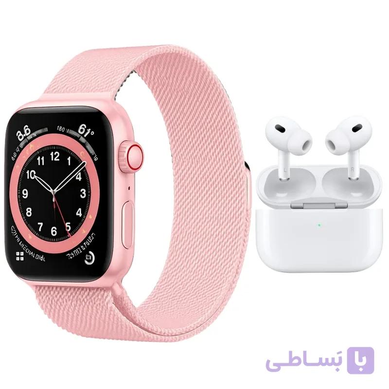 ساعت هوشمند 41 میلی متری ویسمی مدل X33 MINI با بند فلزی به همراه هدفون قسطی — تصویر 1