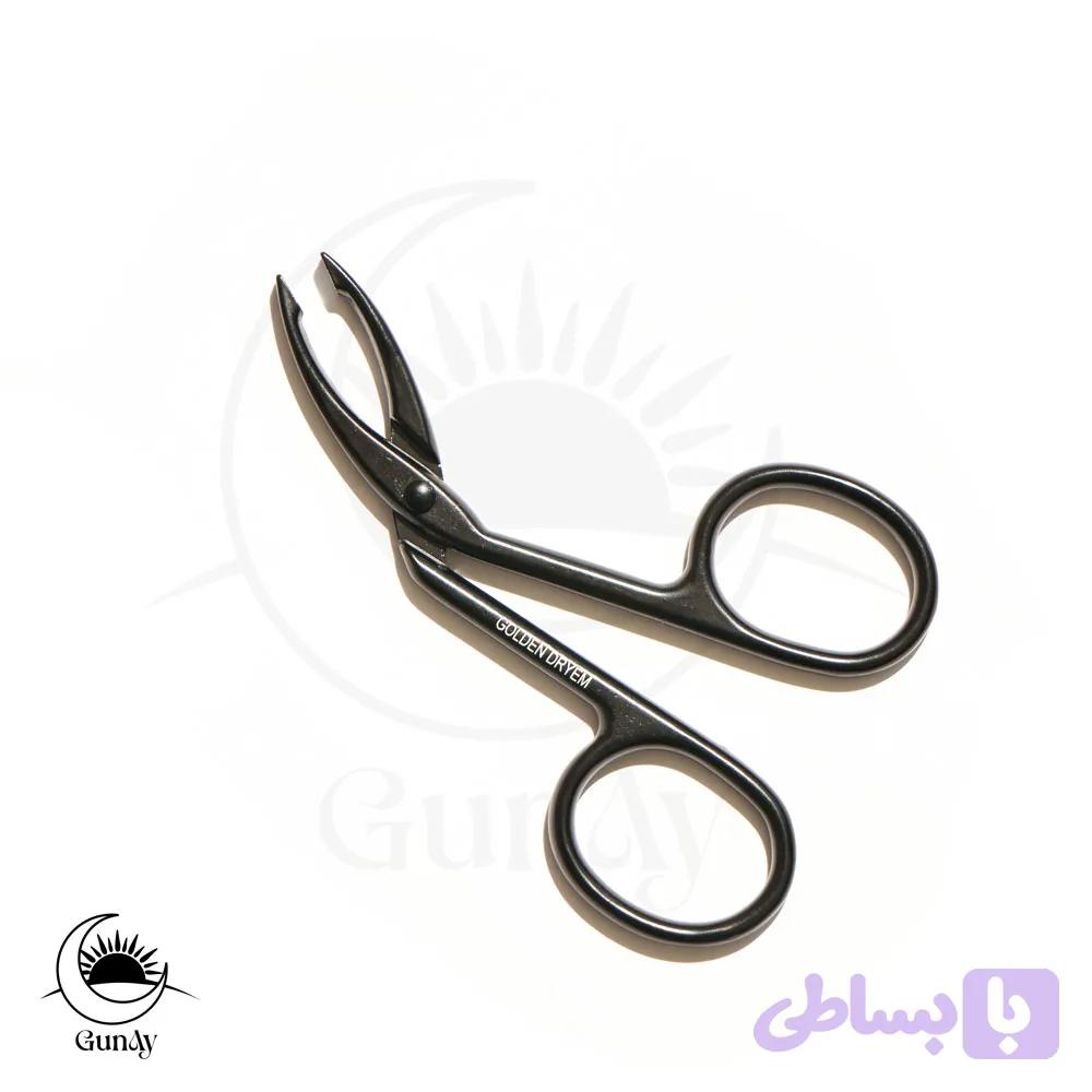موچین قیچی تیتانیومی مشکی Golden Dryem
