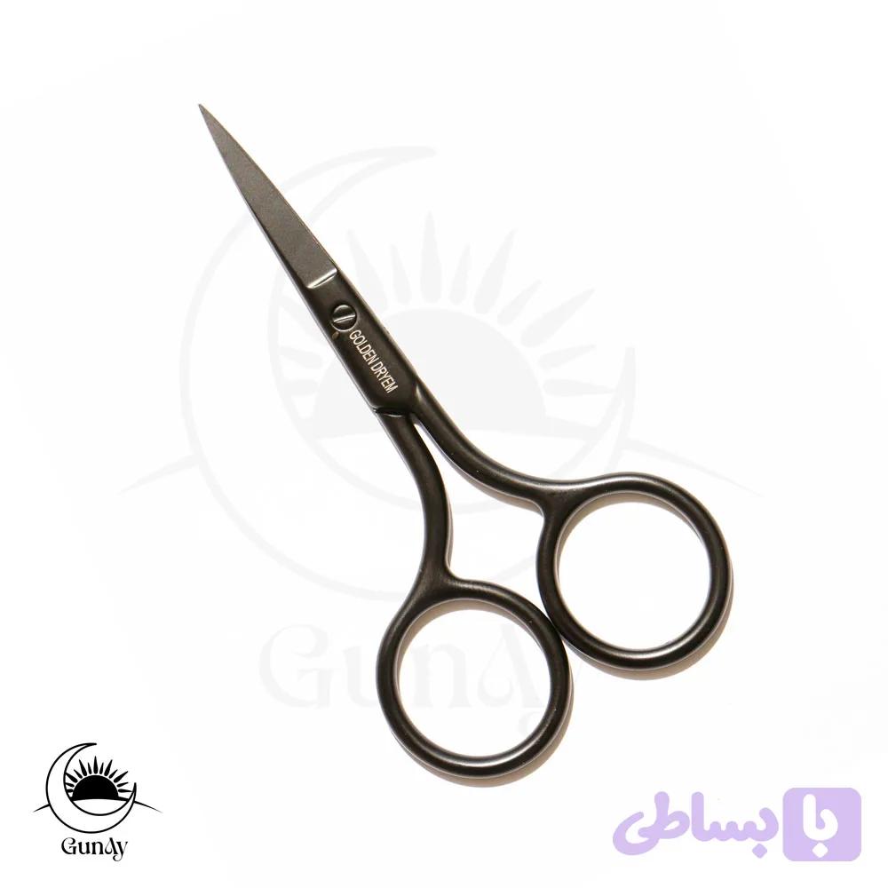 قیچی ابرو تیتانیومی مشکی Golden Dryem