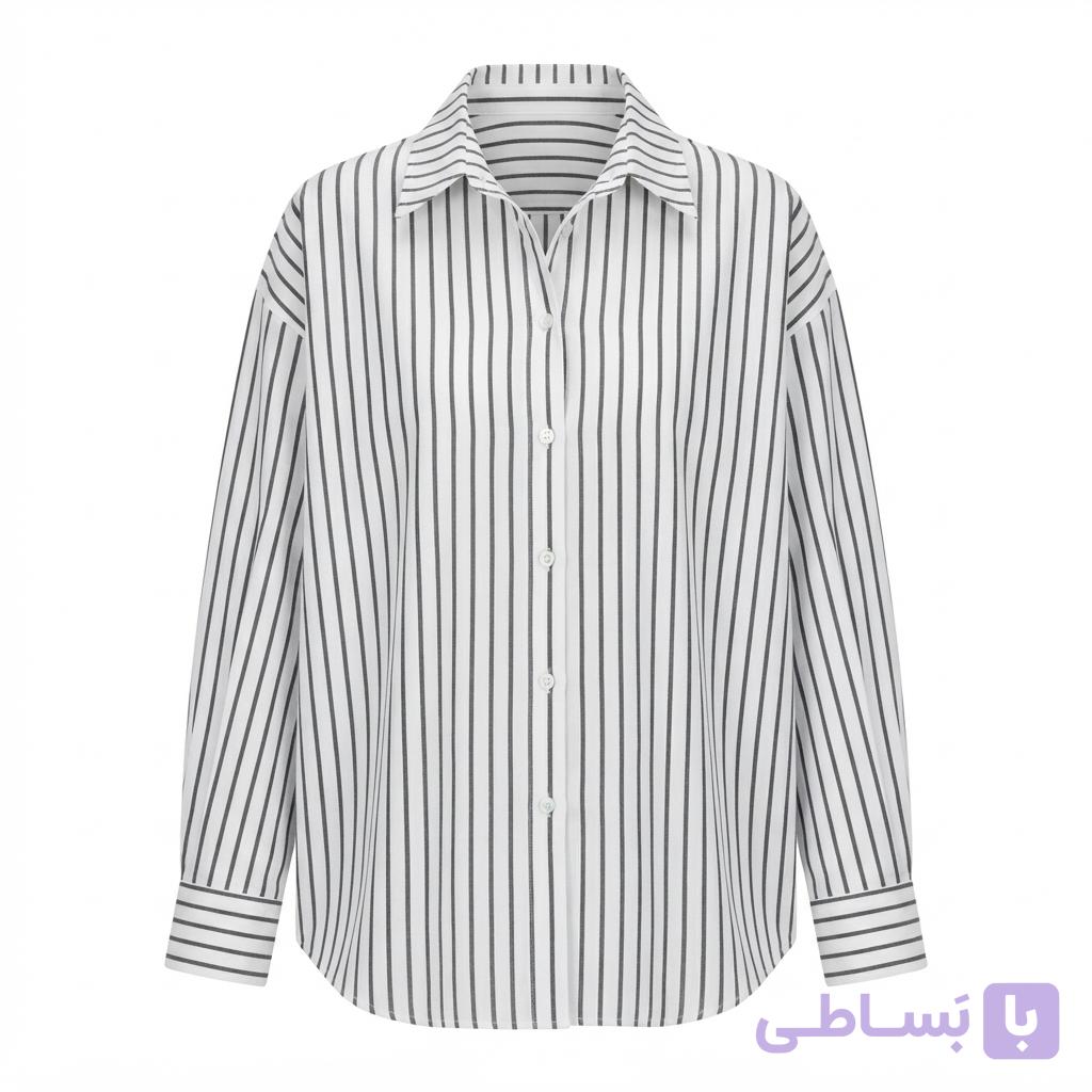 شومیز زنانه لنیا  مدل راه راه کد 01035