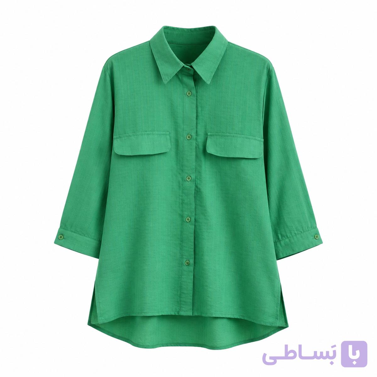 شومیز زنانه لنیا بلند دوجیب 1122