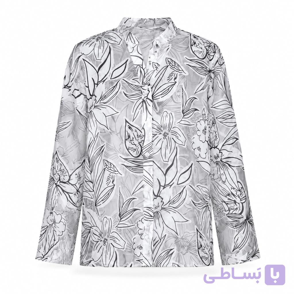 شومیز زنانه لنیا شیشه ای گل دار 1174
