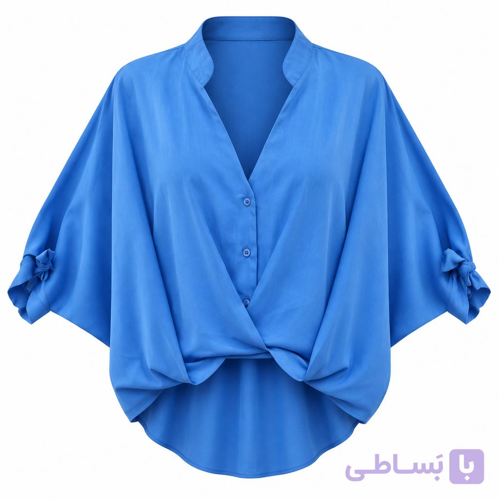 شومیز زنانه مدل جلو پیله آستین بندی کد 11246