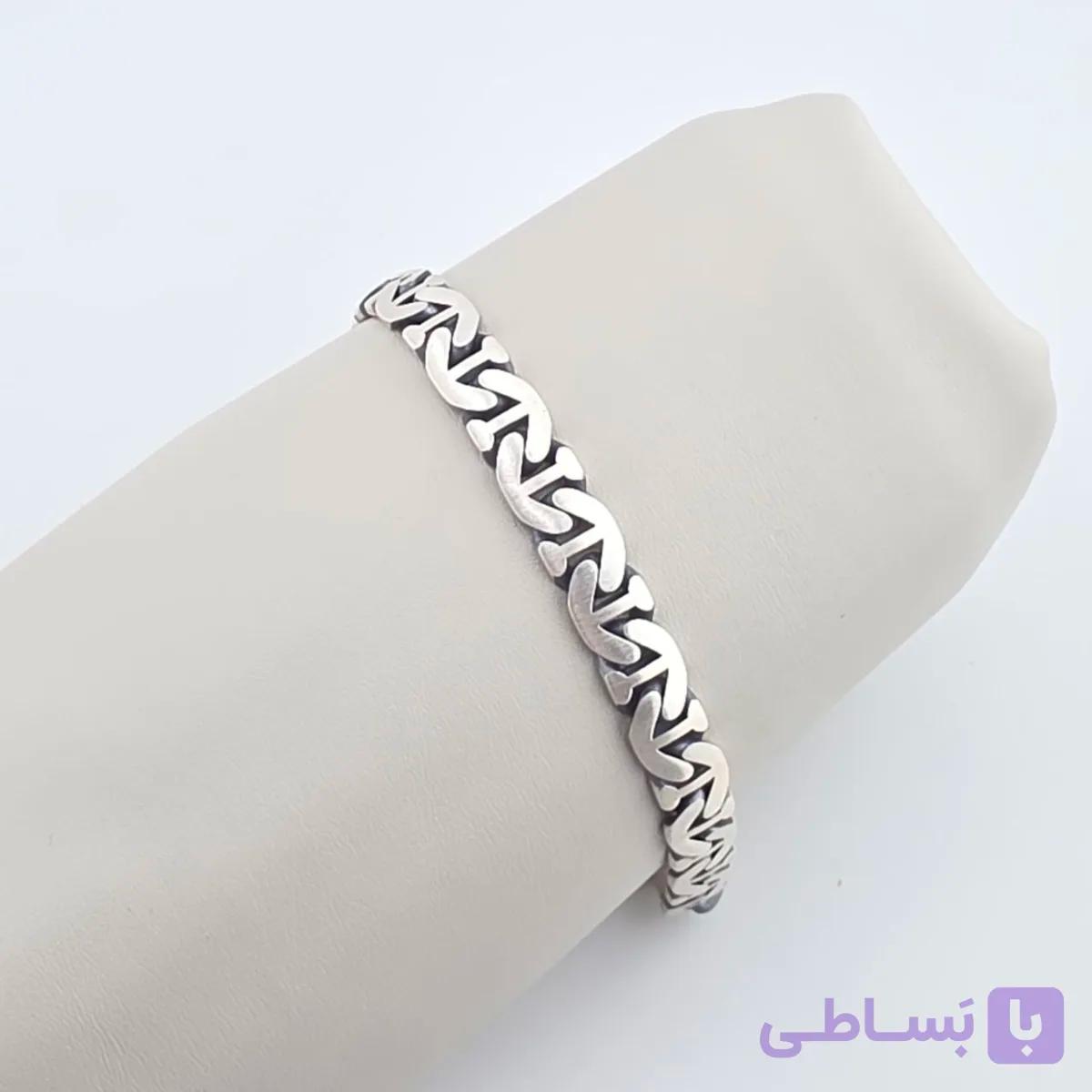 دستبند کارتیر تخت  مردانه با عیار ۹۲۵ — تصویر 1
