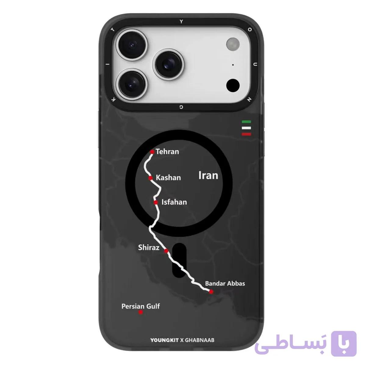 کاور مگ سیف YOUNGKIT مدل جاده ایران مناسب برای iPhone 17 ProMax/18 ProMax — تصویر 1