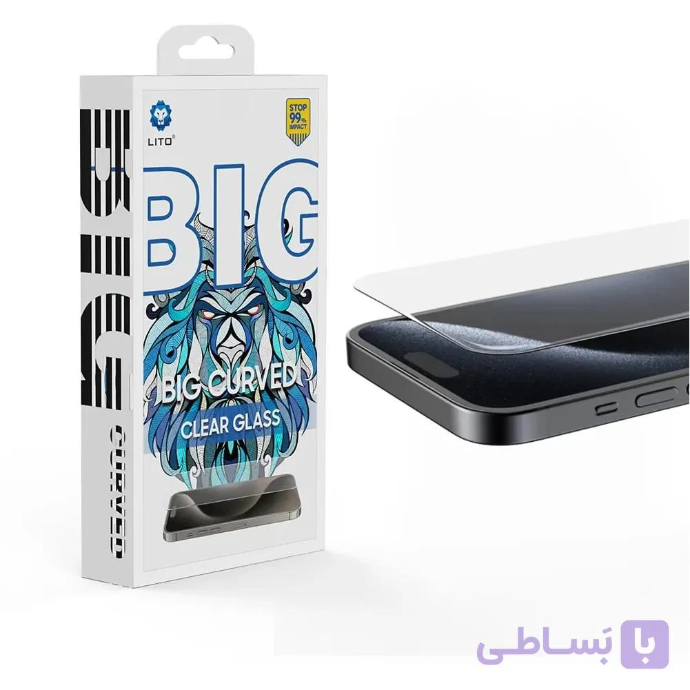 محافظ صفحه نمایش بدون حاشیه Lito مدل BIG CURVED مناسب برای آیفون iPhone 15 ProMax — تصویر 1