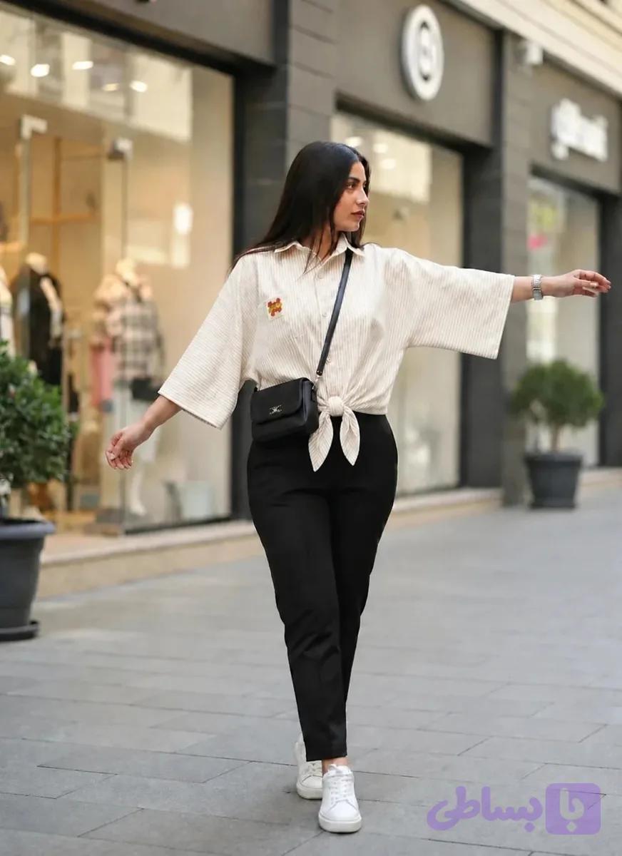 شومیز کیمونو راه راه کد ۱۱۳