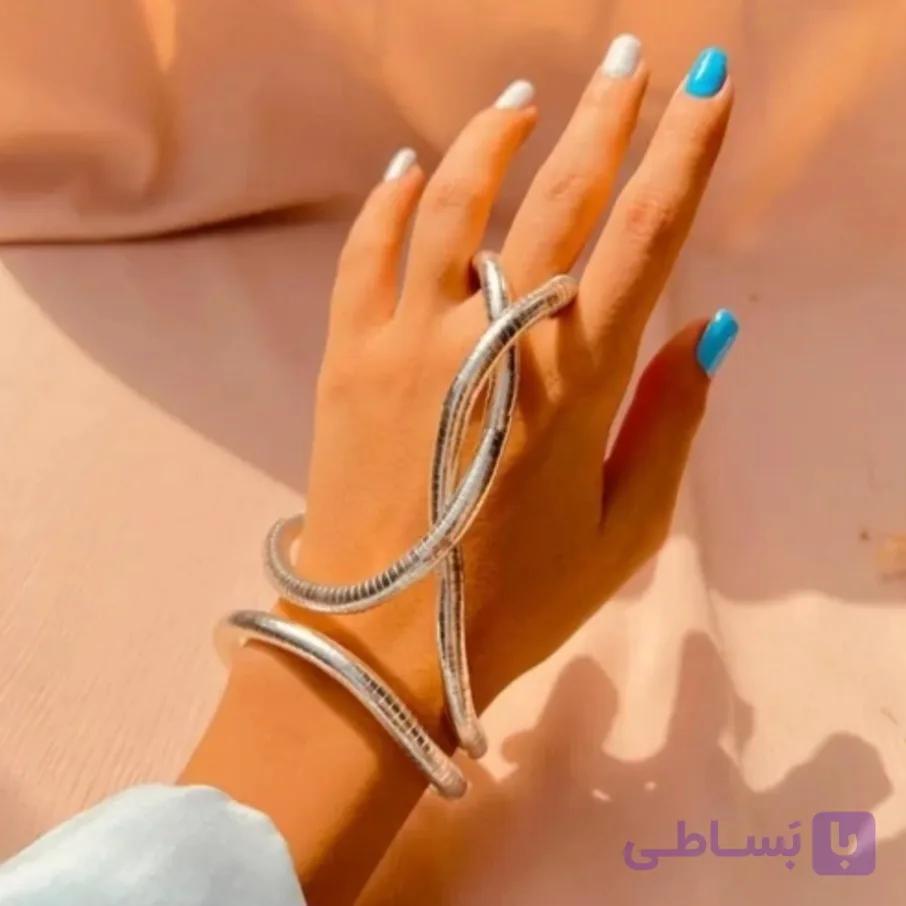 گردنبند ماری منعطف سفید (قابلیت تبدیل به دستبند و پابند)