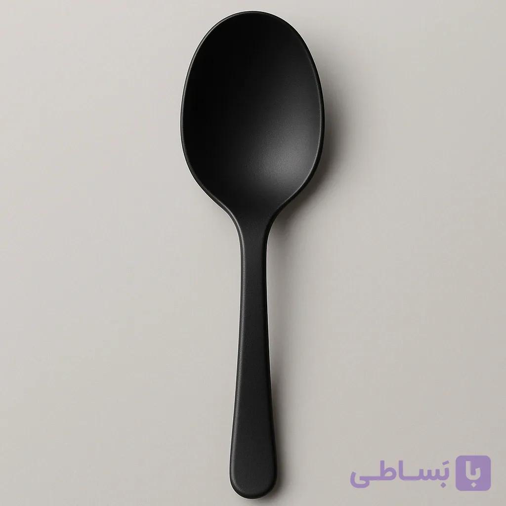 قاشق یکبارمصرف غذاخوری الماس 25 عددی رنگ مشکی