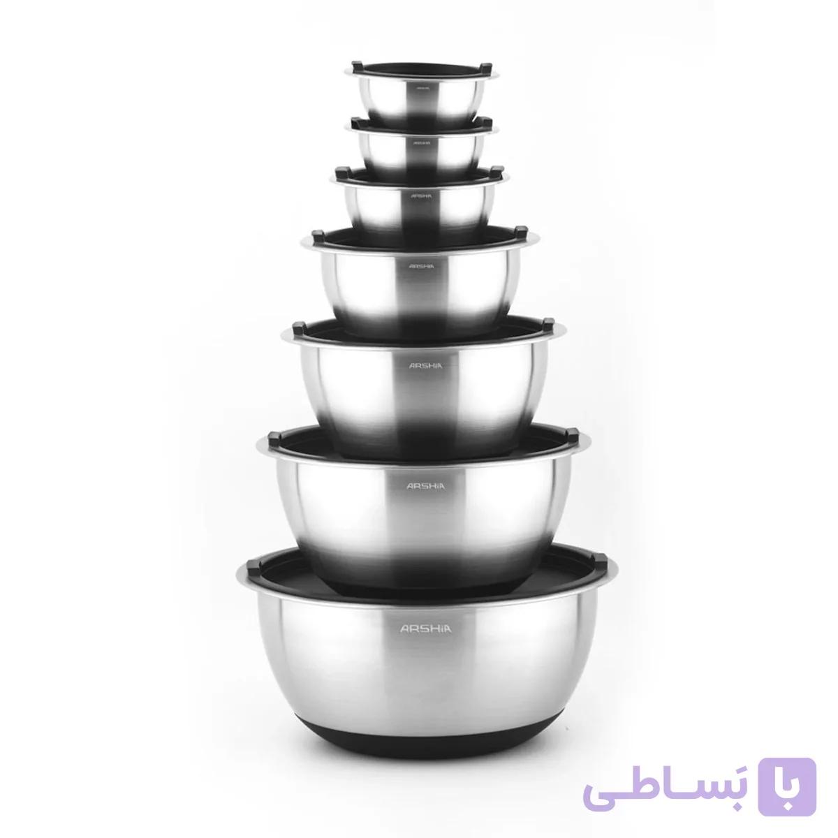سرویس کاسه استیل 12 تکه عرشیا مدل MB278-3638 — تصویر 1