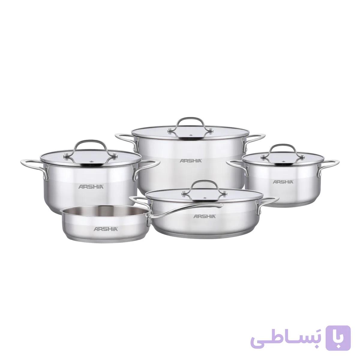 سرویس قابلمه استیل عرشیا مدلSS339-3842 — تصویر 1