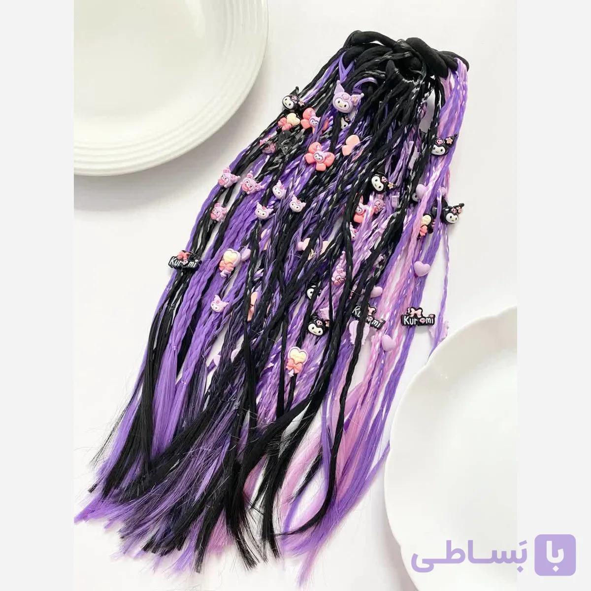 کش مو ریسه ای بنفش