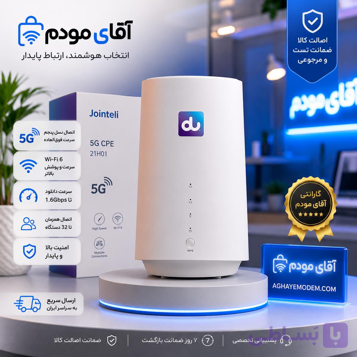 مودم جوینتلی دو مدل 21H01A استوک مشابه نو گرید A  درجه یک