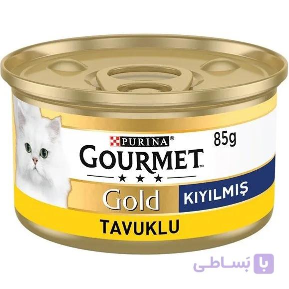 کنسرو غذای گربه گورمت طعم مرغ وزن ۸۵ گرم