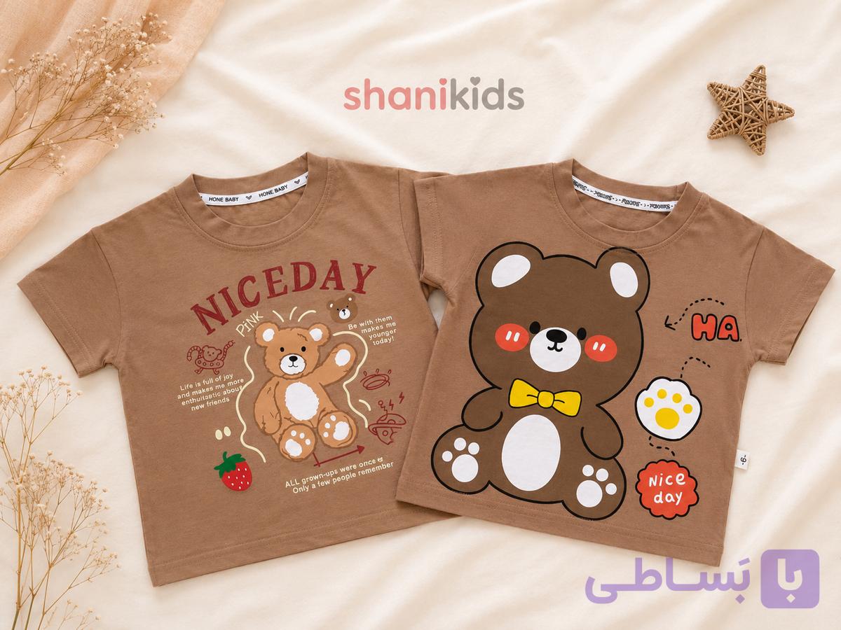 تیشرت دخترانه تدی 100درصد نخ پنبه وارداتی hone baby