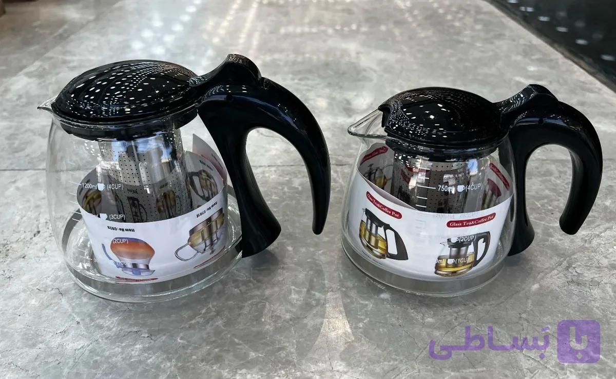 قوری پیرکس دسته باز در دو ظرفیت وارداتی اصل