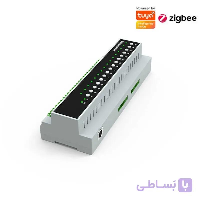 رله سوئیچ هوشمند ۱۶ کانال تابلویی زیگبی TUYA مدل DIN-16 — تصویر 1