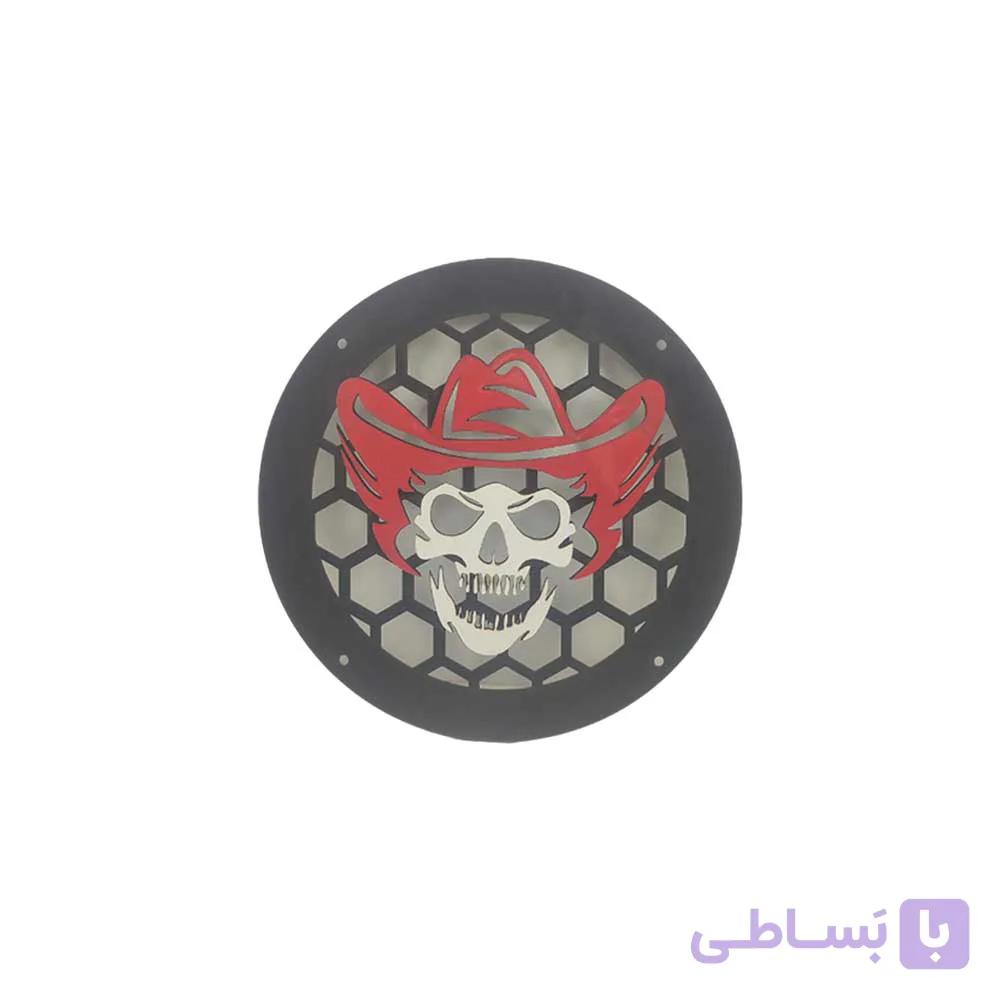 قاب میدرنج چوبی طرح جمجمه کلاه دار 8 اینچ رسا — تصویر 1