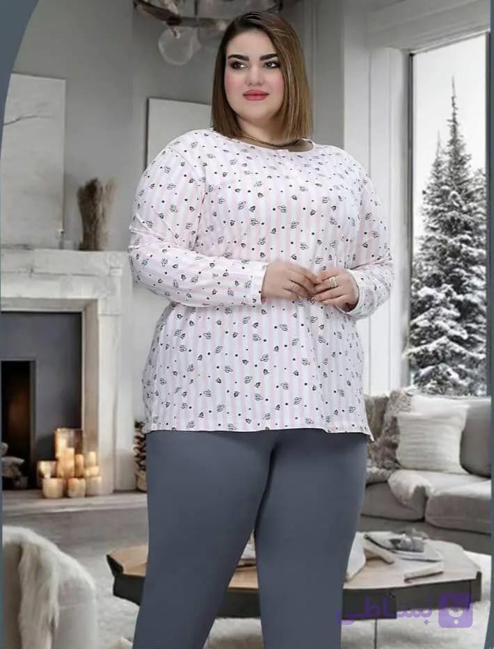 بلوز شلوار نخ پنبه سایز بزرگ ۲،۳،۴،۵،  ایکس