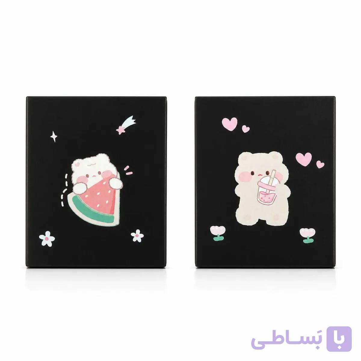 آینه جیبی فانتزی طرح خرس با شانه