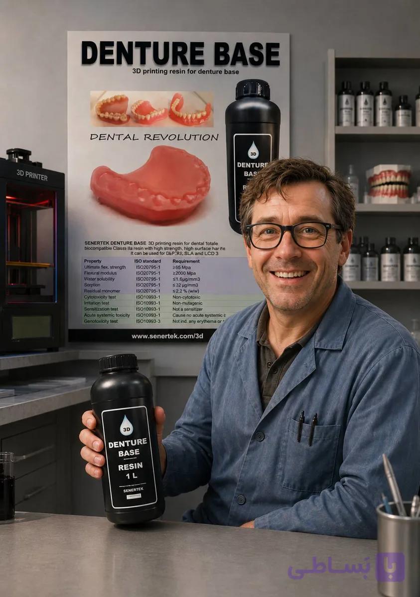 رزین دندان مصنوعی سنرتک مدل Denture Hard مخصوص پرینتر سه بعدی دندانپزشکی