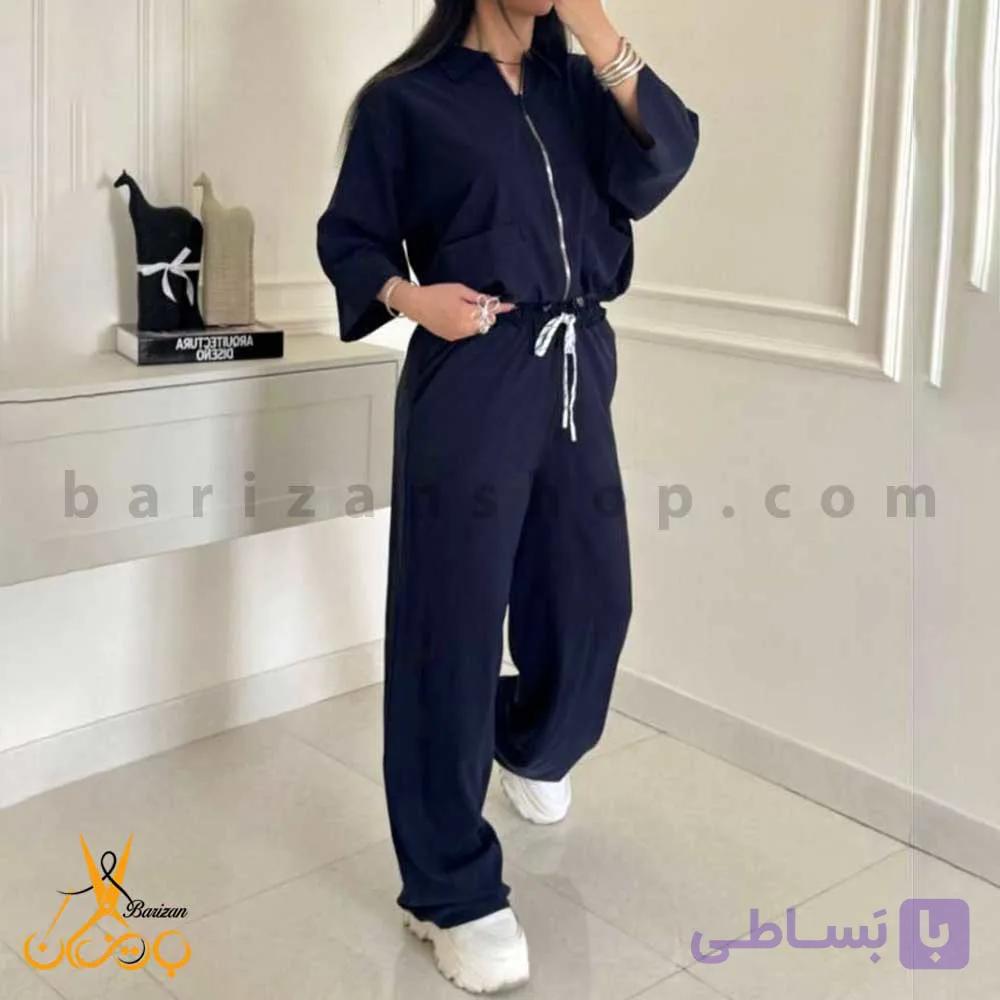 ست وست و شلوار زنانه کتان سیلک تنیس (فروش عمده) — تصویر 1