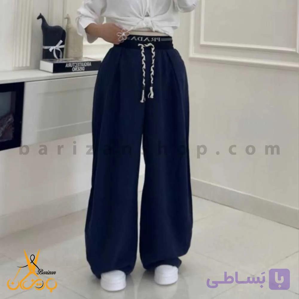 شلوار بگ کتان سیلک زنانه chanel (فروش عمده) — تصویر 1