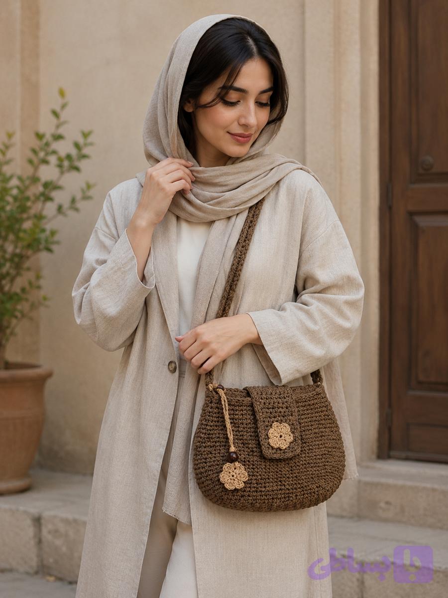 کیف پیاده روی رافیا مدل صحرا