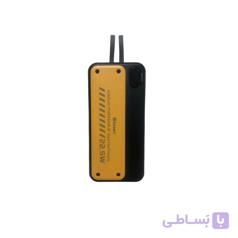 پاوربانک وینر مدل WPB02 ظرفیت 20000 میلی آمپر ساعت — تصویر 1