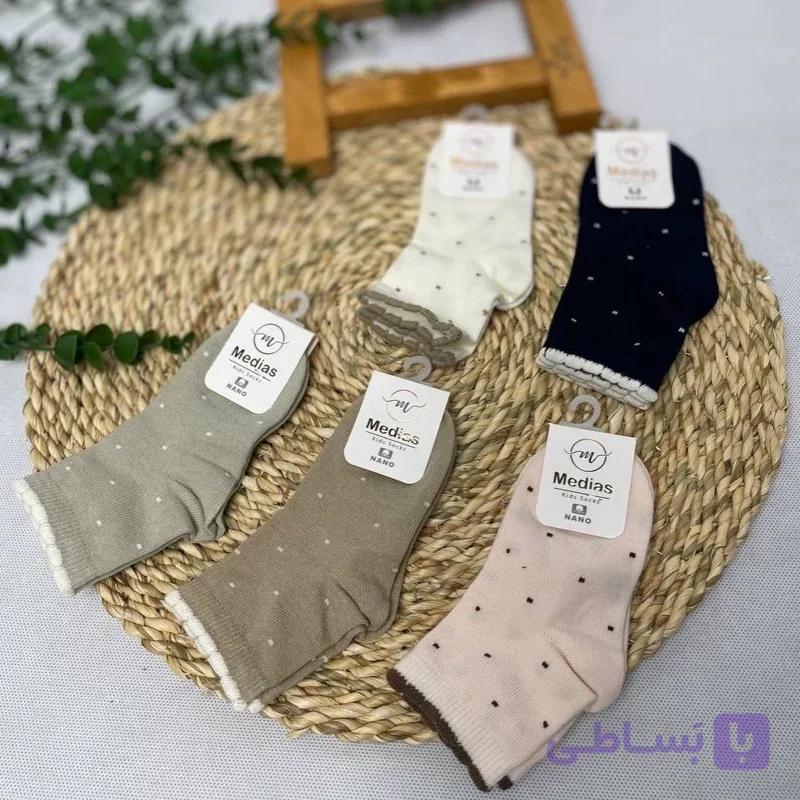جوراب دخترانه خال خالی — تصویر 1