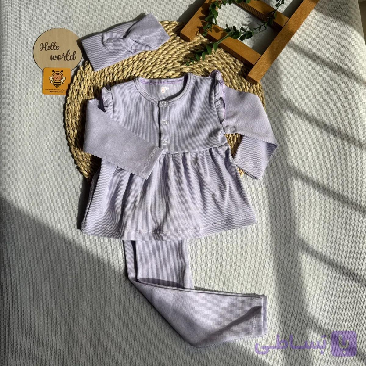 بلوز شلوار کبریتی سه دکمه دخترانه — تصویر 1