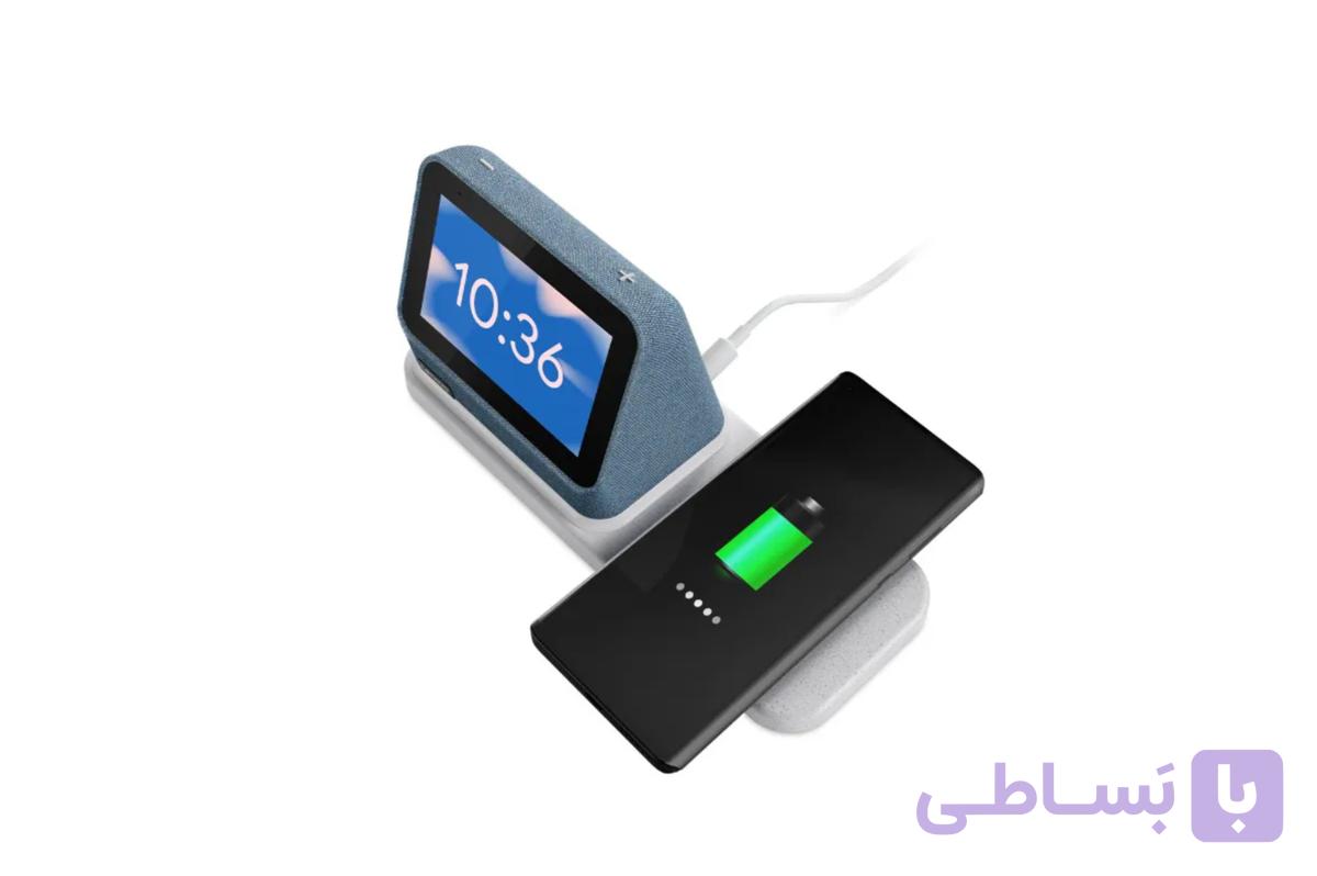 lenovo smart Clock2 ساعت و شارژر وایرلس هوشمند شیامی — تصویر 1
