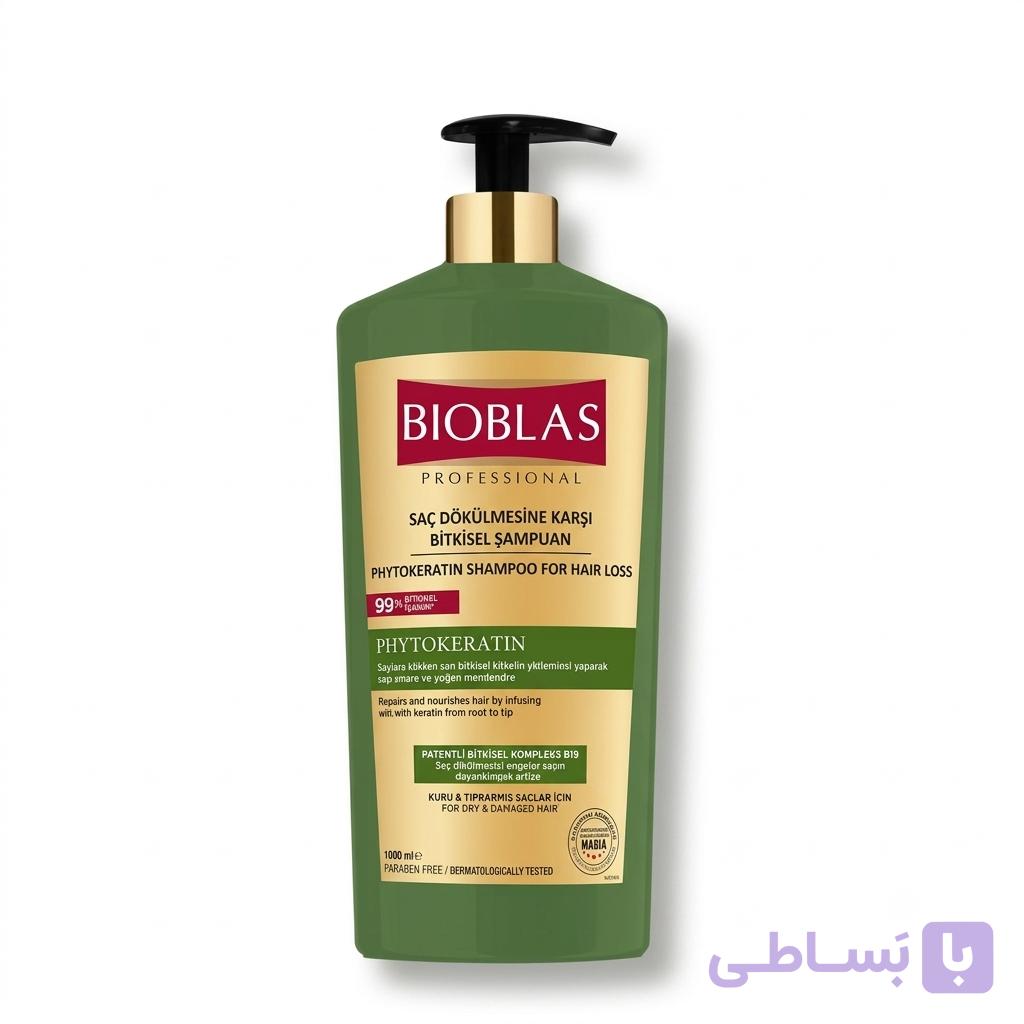 شامپو ضد ریزش بیوبلاس Phytokeratin حجم 1000 میلی‌لیتر — تصویر 1