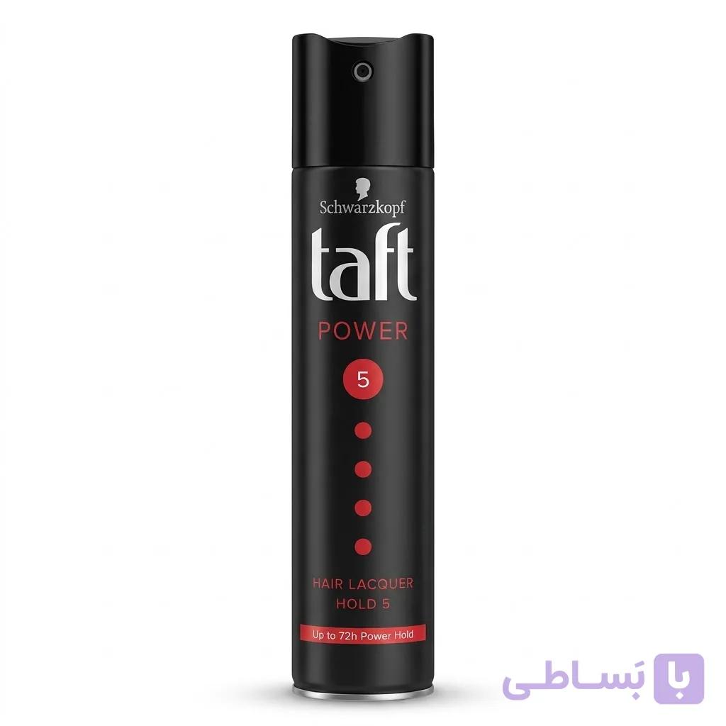 اسپری حالت دهنده مو تافت POWER قدرت 5 از 6 حجم 250 میلی لیتر — تصویر 1