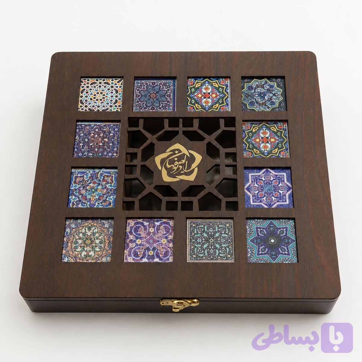 جعبه پذیرایی لوکس طرح سنتی اسلیمی 3 میل — تصویر 1