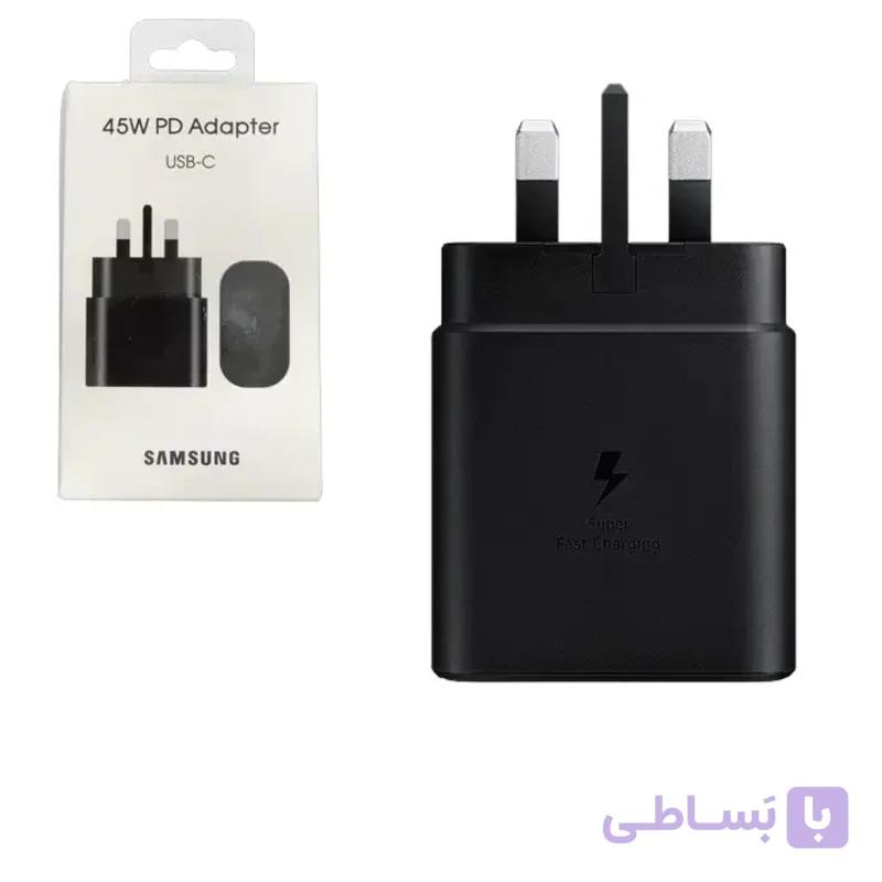 آداپتور/ کلگی شارژ 45 وات فوق سریع سامسونگ اصل/ اورجینال - (Samsung 45W Adapter) – NFC ساپورت - رنگ مشکی