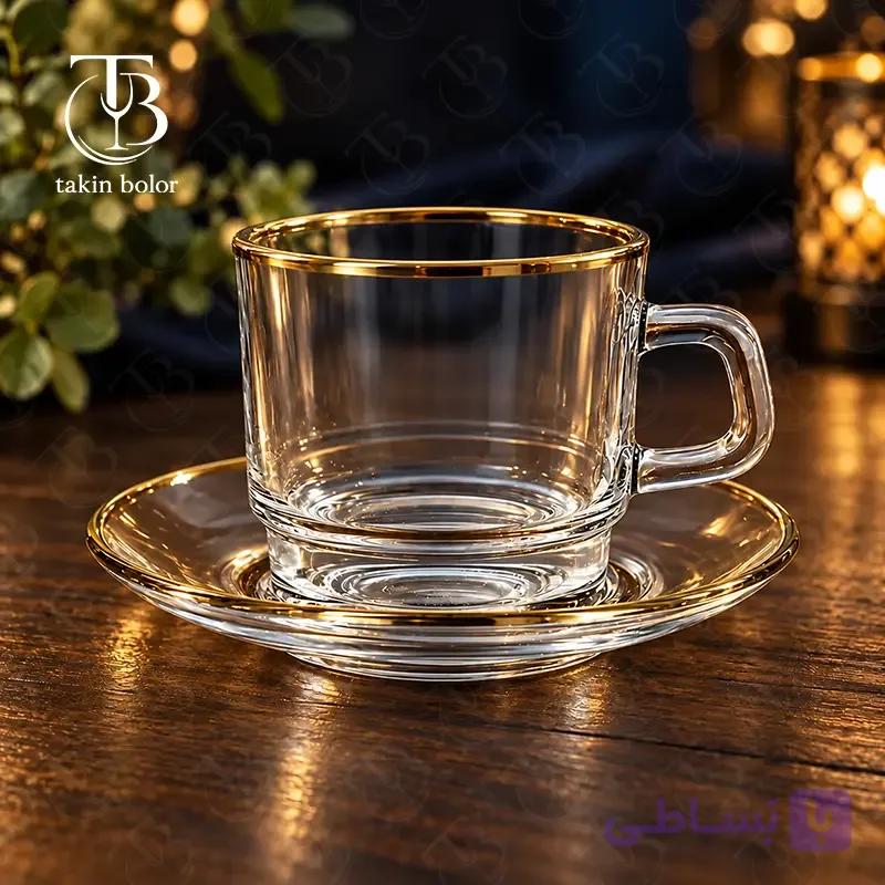 فنجان نعلبکی بلینک مکس – مدل KTZB92 – لب طلا — تصویر 1