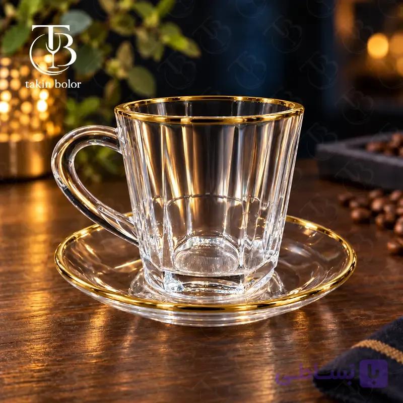 فنجان نعلبکی بلینک مکس – مدل KTZB153 – لب طلا — تصویر 1