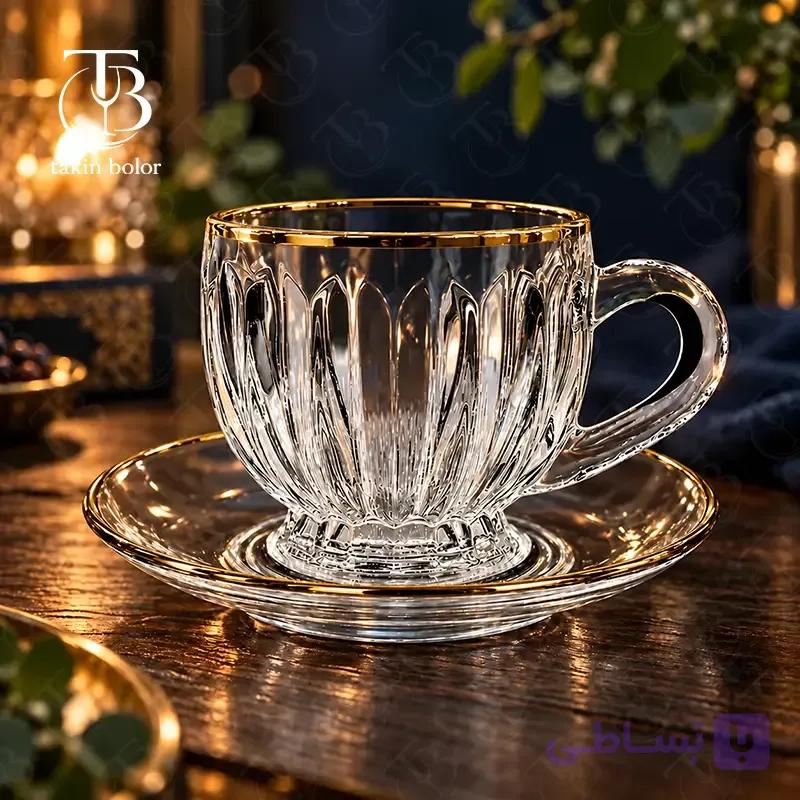 فنجان نعلبکی بلینک مکس – مدل KTZB86C – لب طلا — تصویر 1