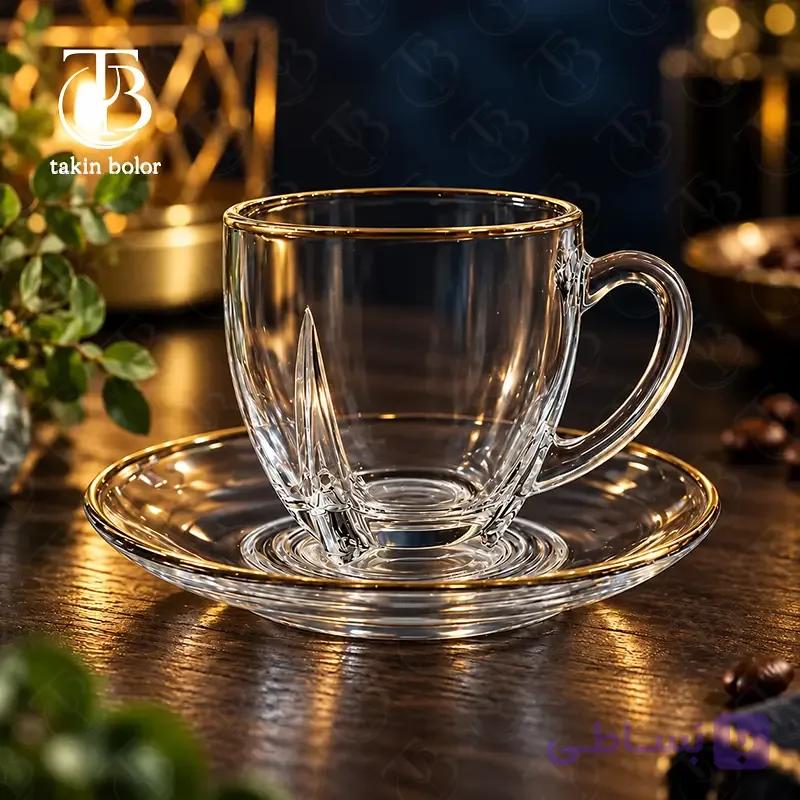 فنجان نعلبکی بلینک مکس – مدل KTZB126 – لب طلا — تصویر 1