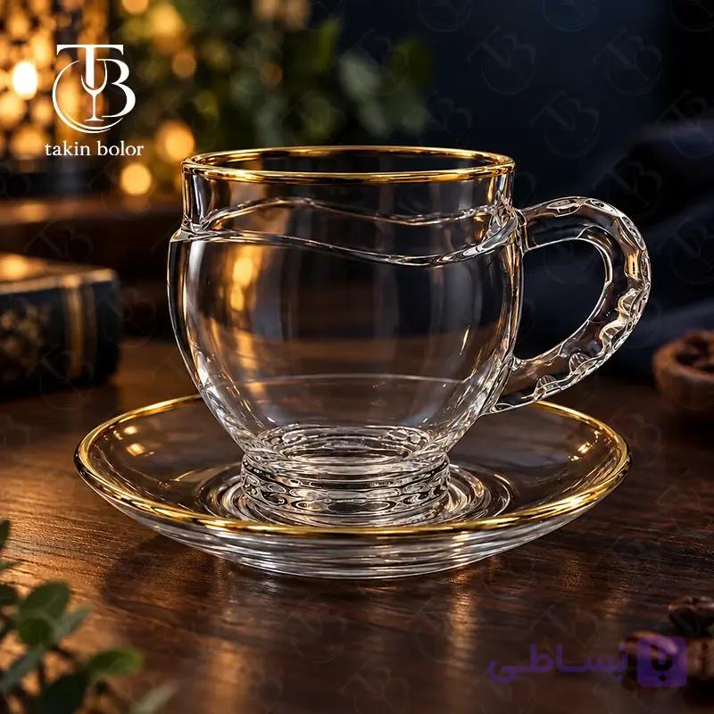 فنجان نعلبکی بلینک مکس – مدل KTZB148 – لب طلا — تصویر 1