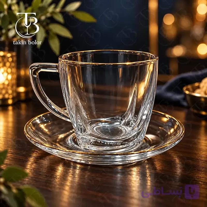 فنجان نعلبکی بلینک مکس – مدل KTZB141 – لب طلا — تصویر 1