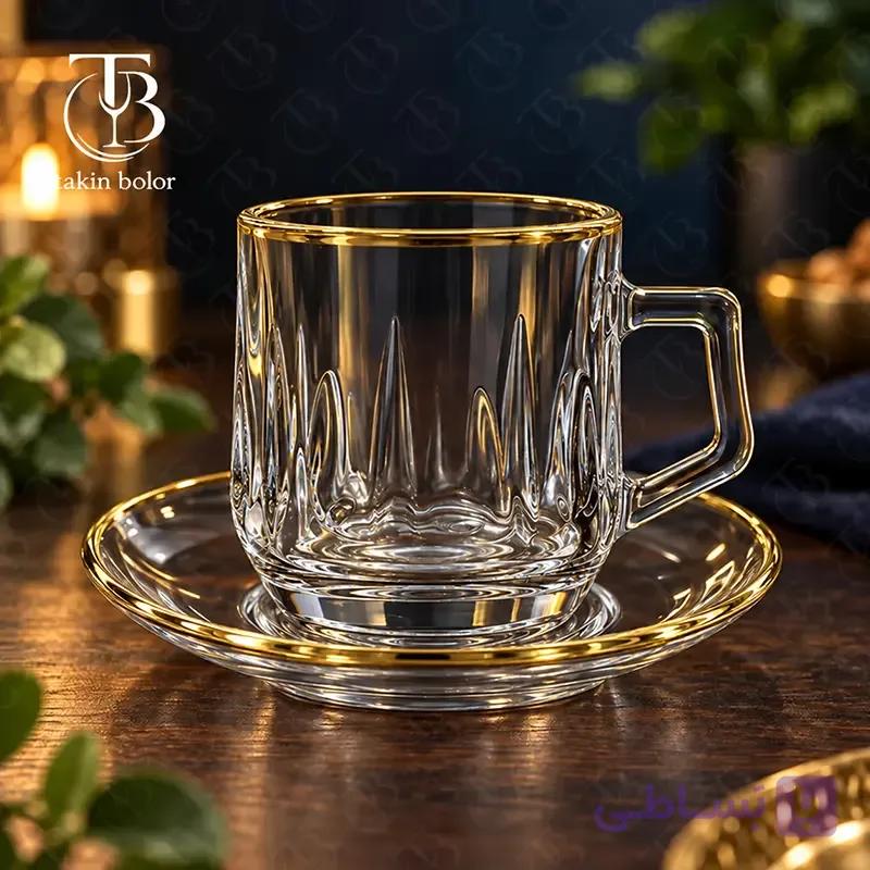 فنجان نعلبکی بلینک مکس – مدل KTZB108 – لب طلا — تصویر 1