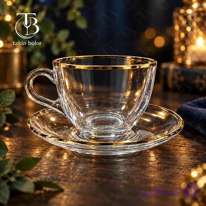 فنجان نعلبکی بلینک مکس – مدل KTZB96 – لب طلا — تصویر 1