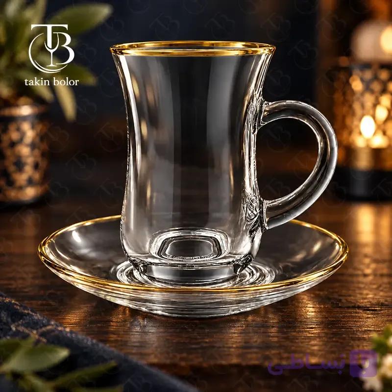 فنجان نعلبکی بلینک مکس – مدل KTZB11 – لب طلا — تصویر 1