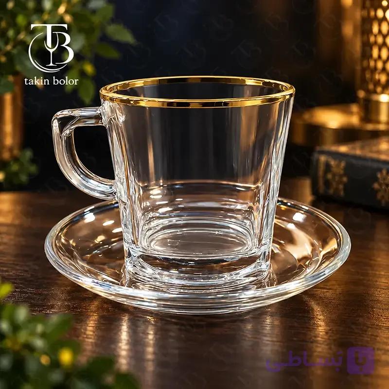 فنجان نعلبکی بلینک مکس – مدل KTZB89 – لب طلا — تصویر 1
