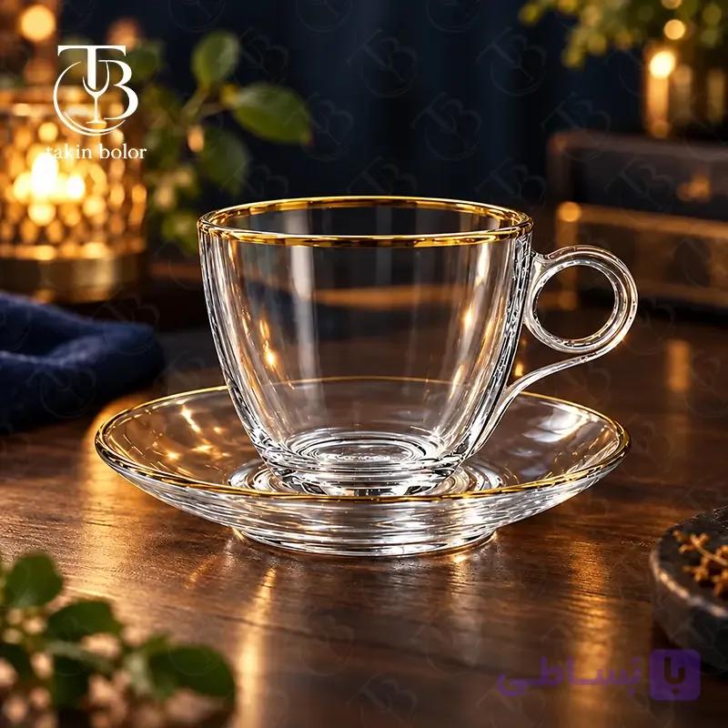 فنجان نعلبکی بلینک مکس – مدل KTZB95 – لب طلا — تصویر 1