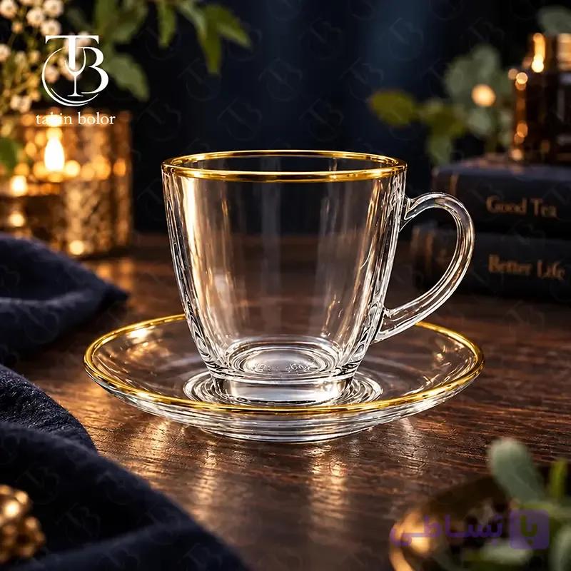 فنجان نعلبکی بلینک مکس – مدل KTZB47 – لب طلا — تصویر 1