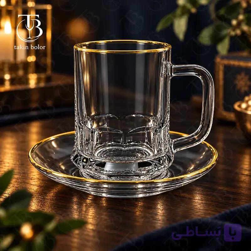 فنجان نعلبکی بلینک مکس – مدل KTZB119 –  لب طلا — تصویر 1