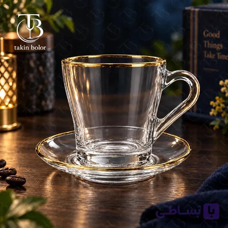 فنجان نعلبکی بلینک مکس – مدل KTZB36 – لب طلا — تصویر 1